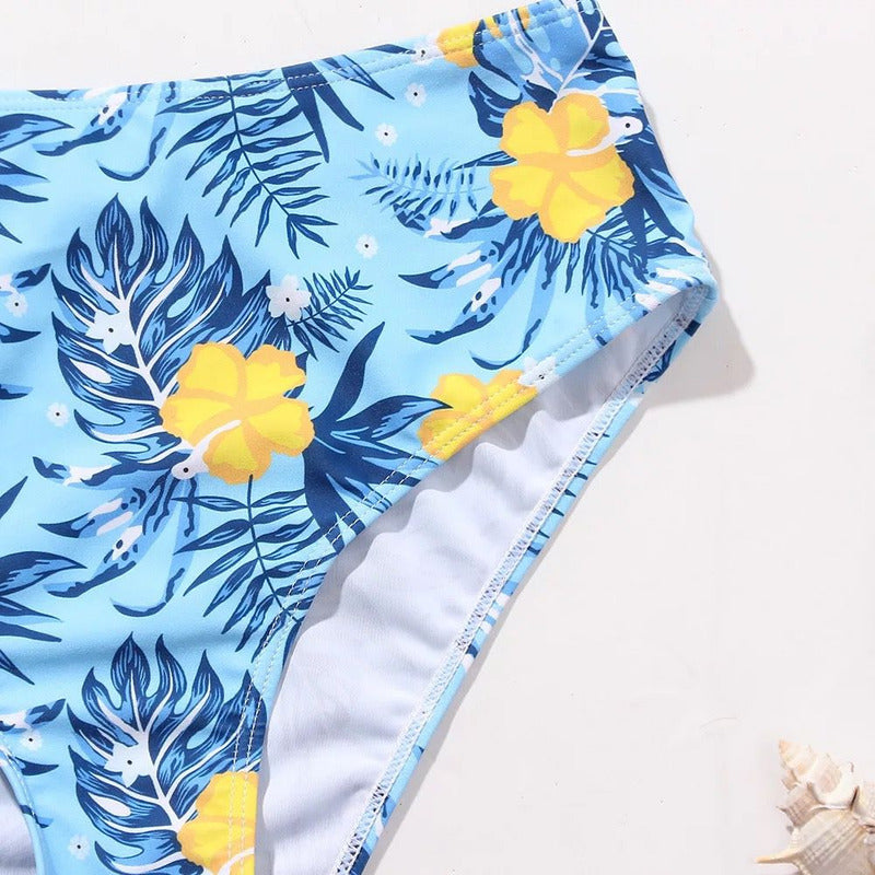 Bikini Mallas Tiro Alto 2 Piezas Push Up Uniteduy Varios Col