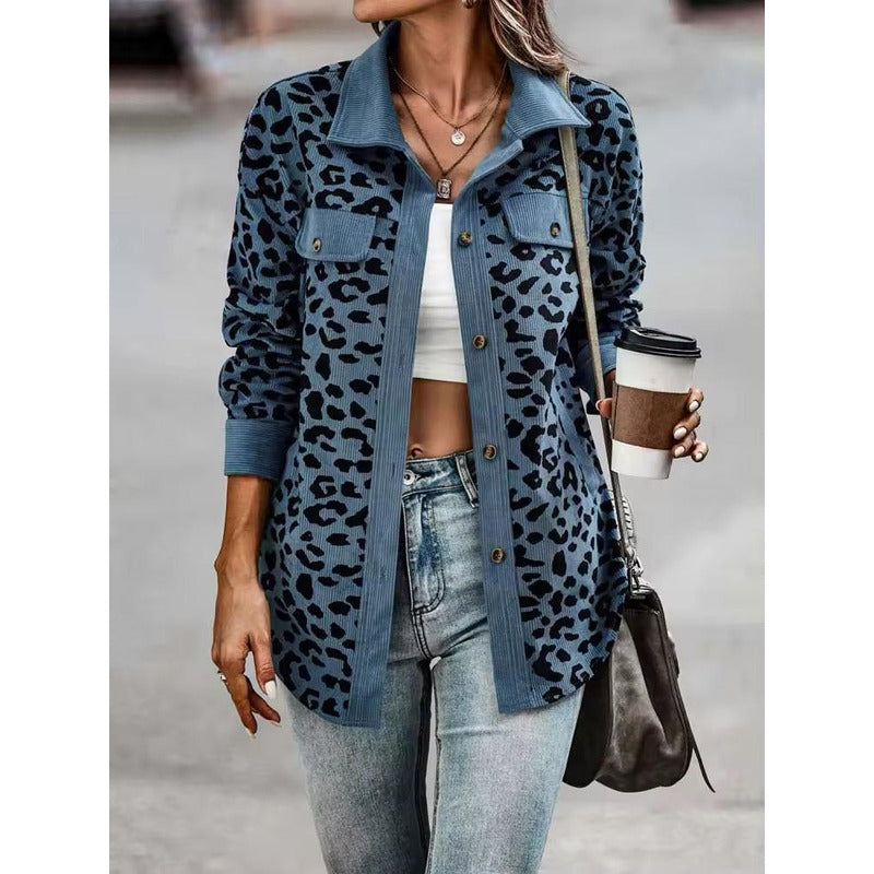 Sobre Camisa Pana Animal Print Varios Colores