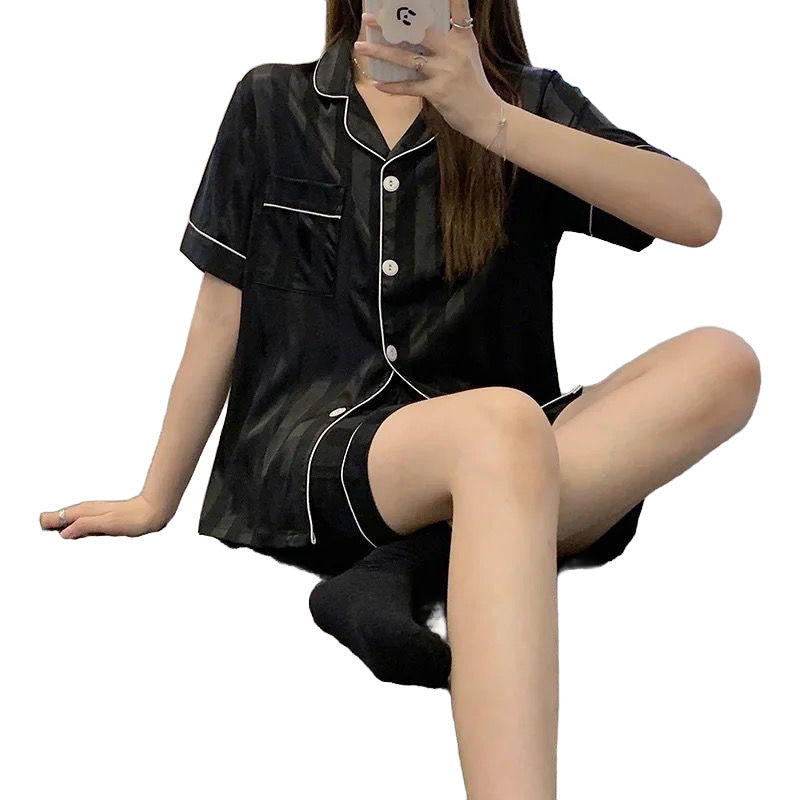 Pijama Corto De Seda Saten Mujer Varios Colores Uniteduy
