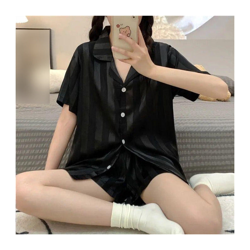 Pijama Corto De Seda Saten Mujer Varios Colores Uniteduy