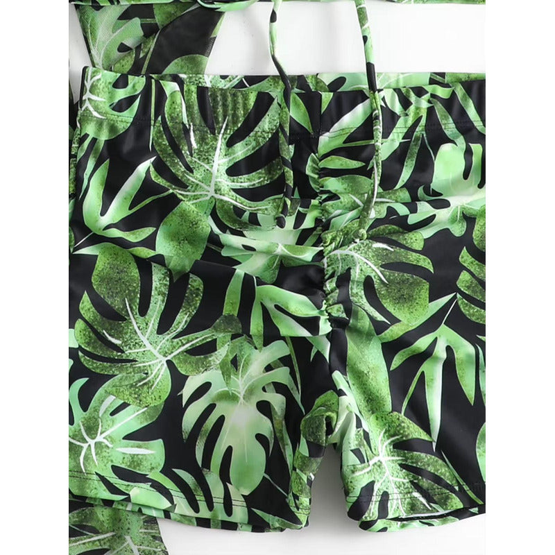 Bikini Malla 3 Piezas Tankini Short Soutien Camisa Uniteduy