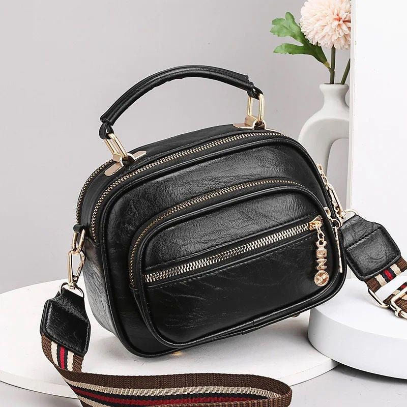 Cartera Bandolera En Pu Con Correa Desmontable Doble Uso