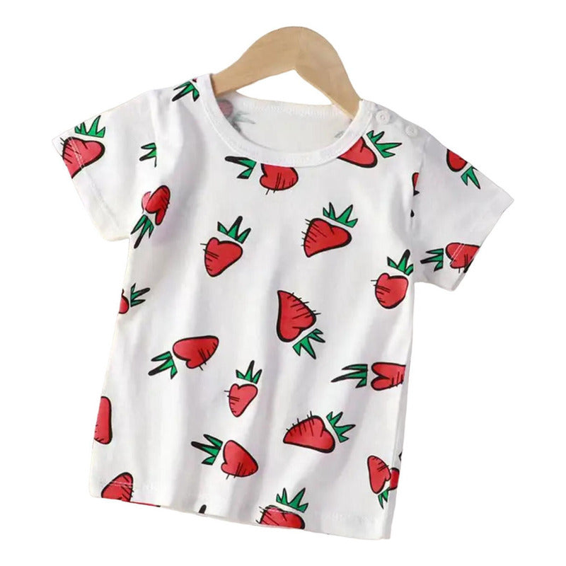Remeras Manga Corta Algodon Bebes Y Niños Varios Diseños