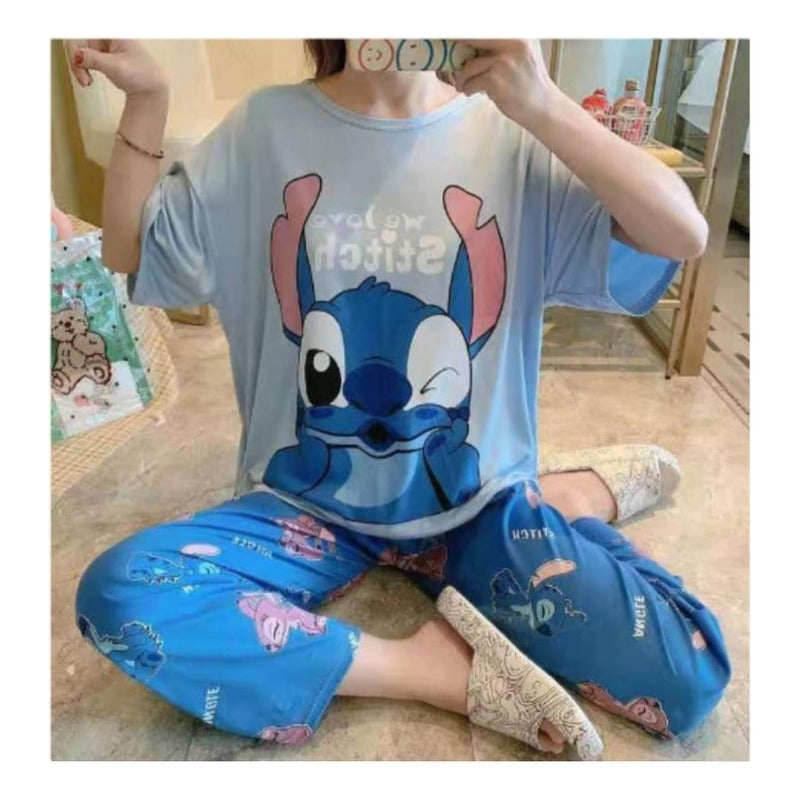 Pijama Pantalon Y Remera Stitch Minnie Donald Daisy Mickey
