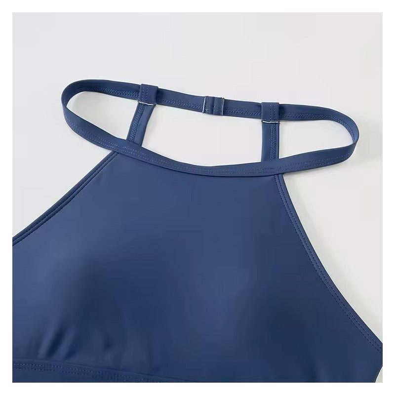 Bikini Malla Tiro Alto Tipo Top Varios Colores Uniteduy