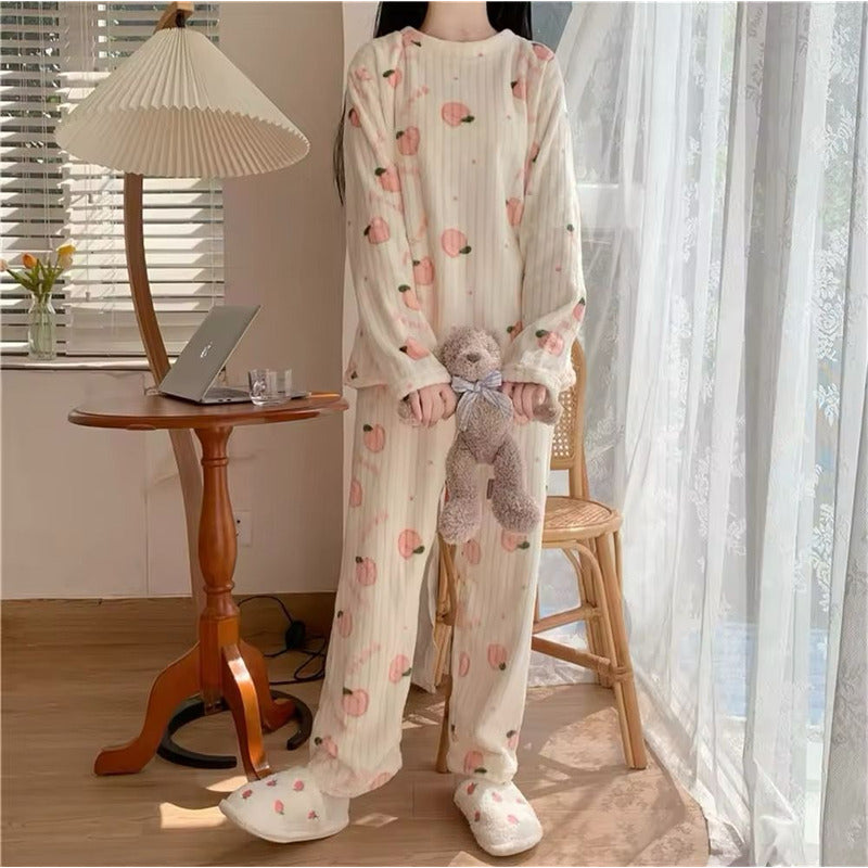 Pijama Peluche Largo De Dama Plush Abrigado Varios Diseños