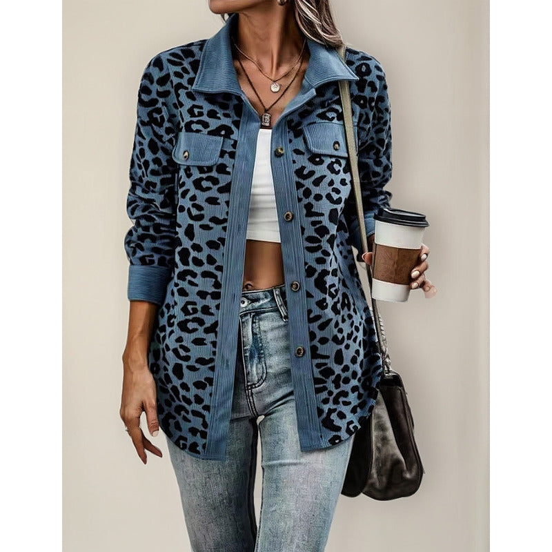 Sobre Camisa Pana Animal Print Varios Colores