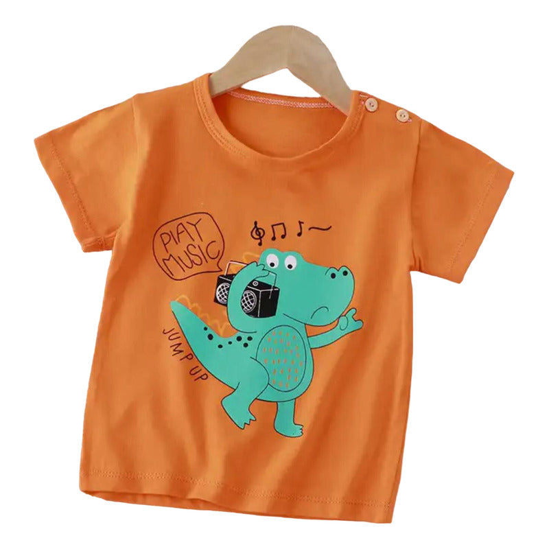 Remeras Manga Corta Algodon Bebes Y Niños Varios Diseños