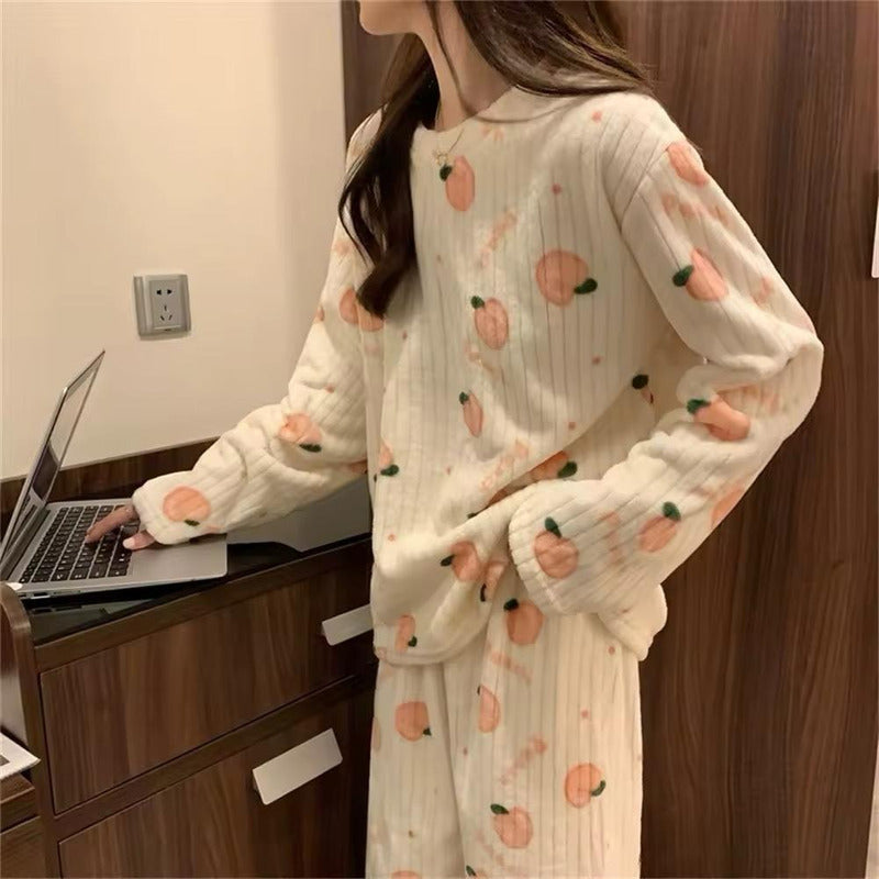 Pijama Peluche Largo De Dama Plush Abrigado Varios Diseños