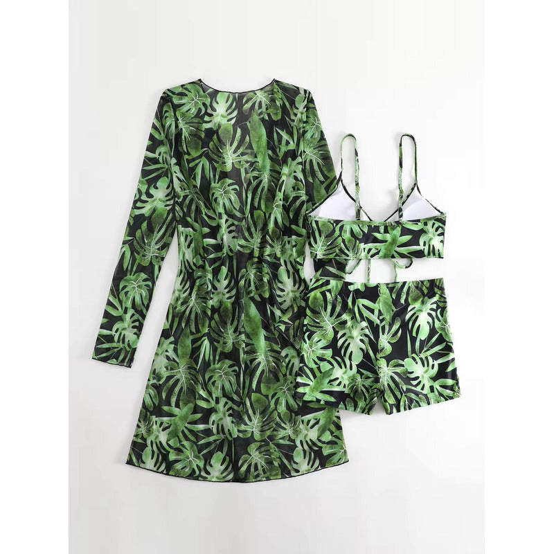 Bikini Malla 3 Piezas Tankini Short Soutien Camisa Uniteduy