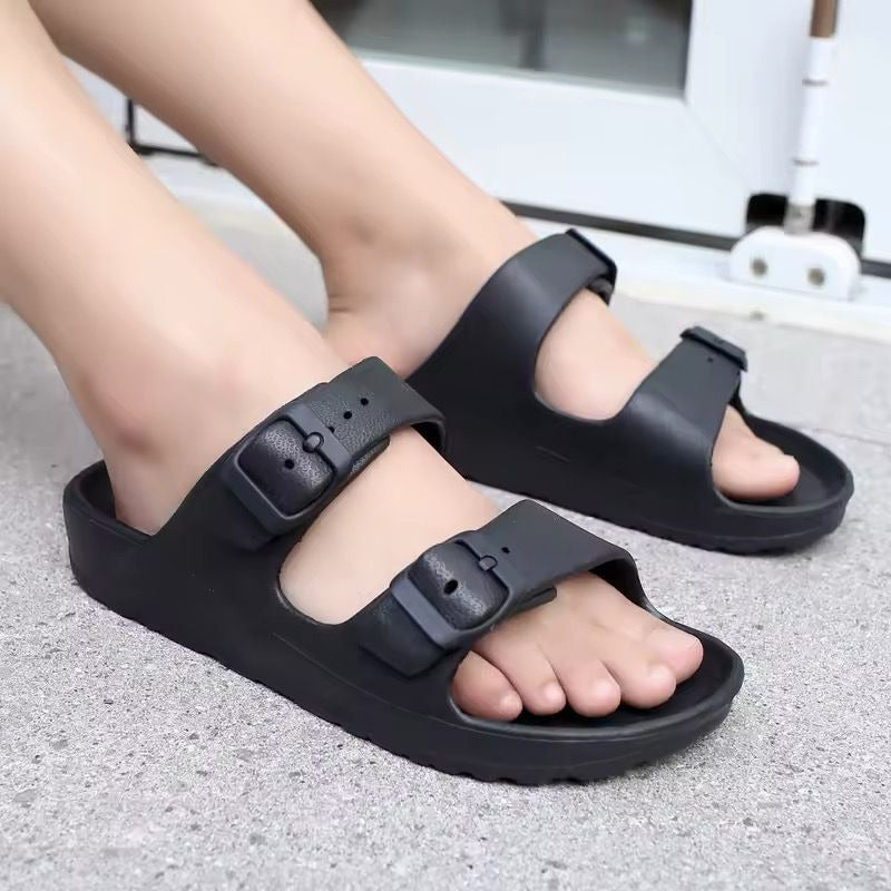Sandalias Chancletas Antideslizante Con Hebilla Unisex