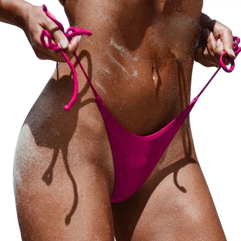Bikini Colaless Con Tiritas Ajustables Malla Varios Colores