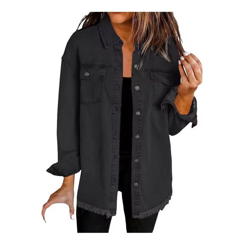 Sobre Camisa Campera Jeans Varios Colores Oversize Uniteduy