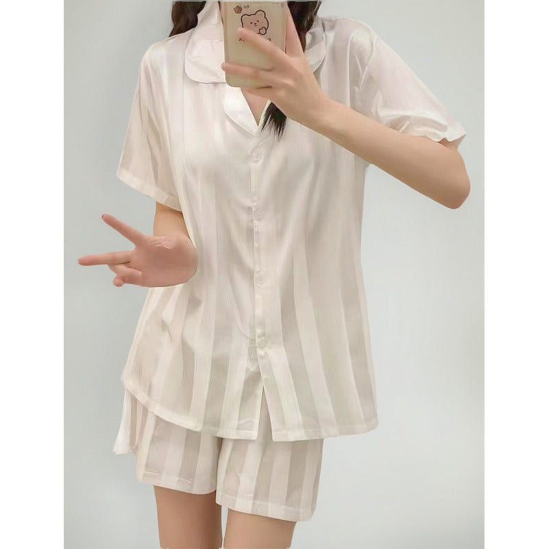 Pijama Corto De Seda Saten Mujer Varios Colores Uniteduy