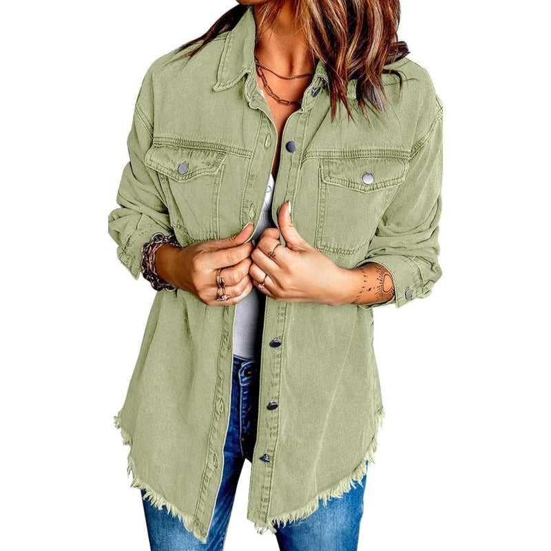 Sobre Camisa Campera Jeans Varios Colores Oversize Uniteduy