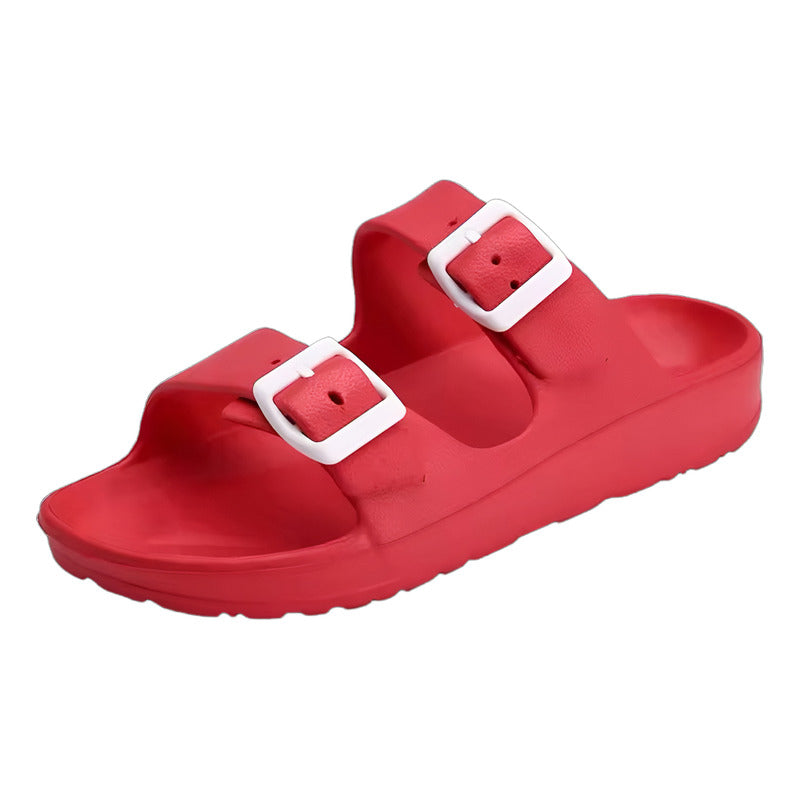 Sandalias Chancletas Antideslizante Con Hebilla Unisex