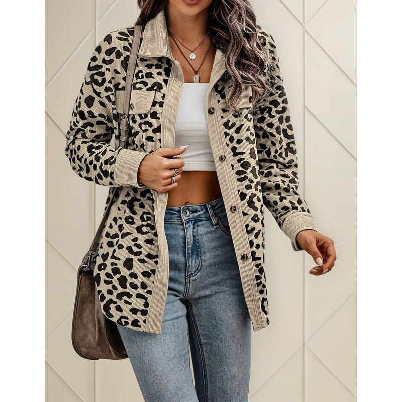 Sobre Camisa Pana Animal Print Varios Colores
