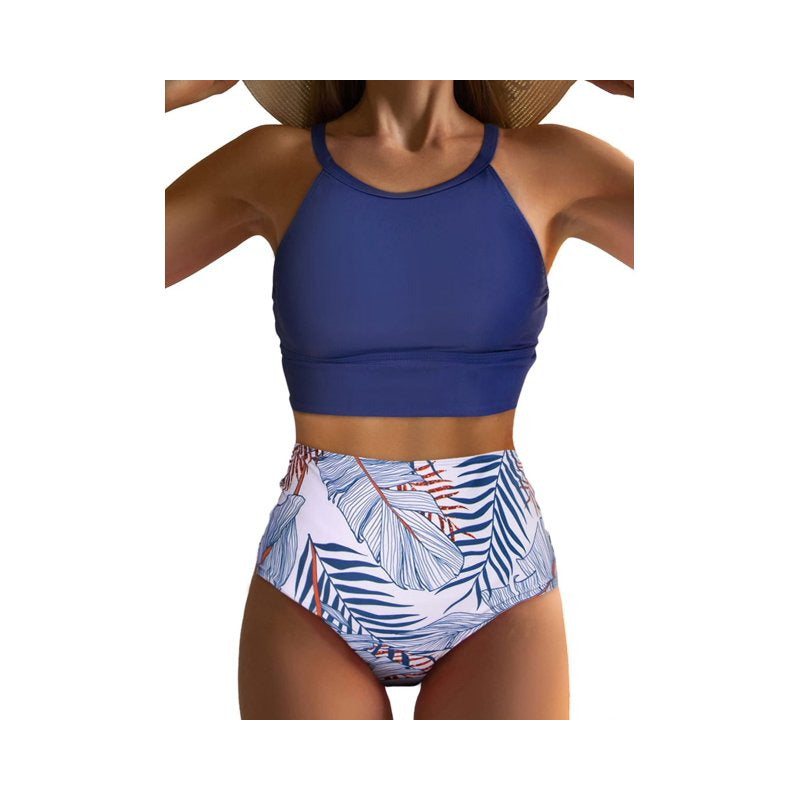 Bikini Malla Tiro Alto Tipo Top Varios Colores Uniteduy