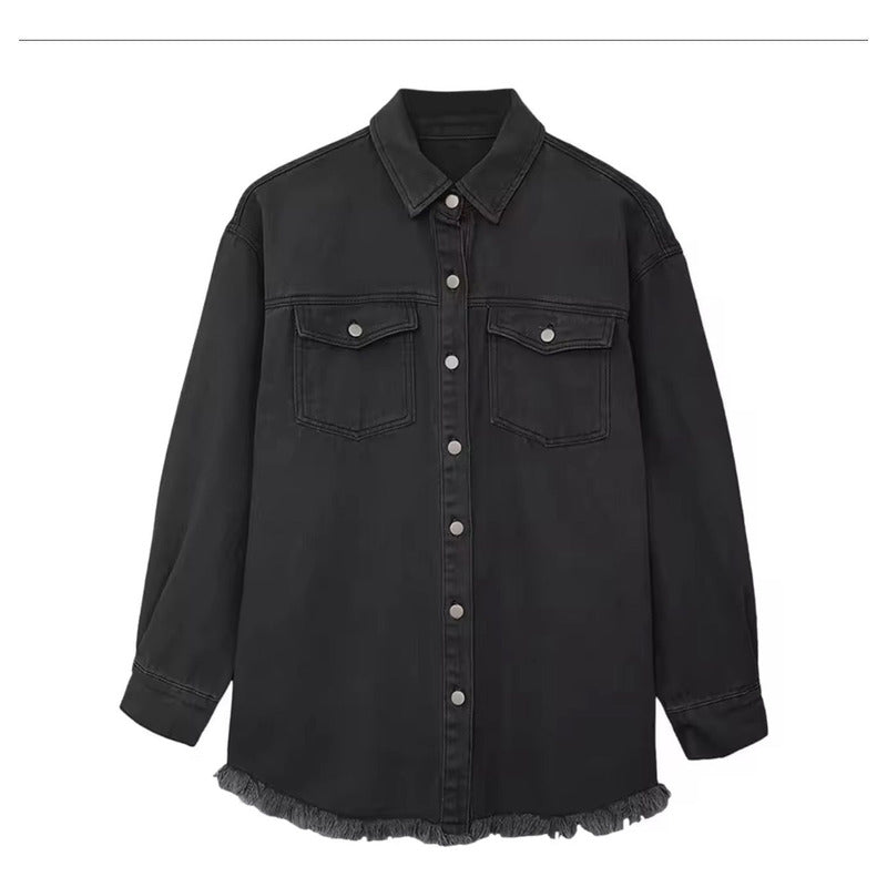Sobre Camisa Campera Jeans Varios Colores Oversize Uniteduy