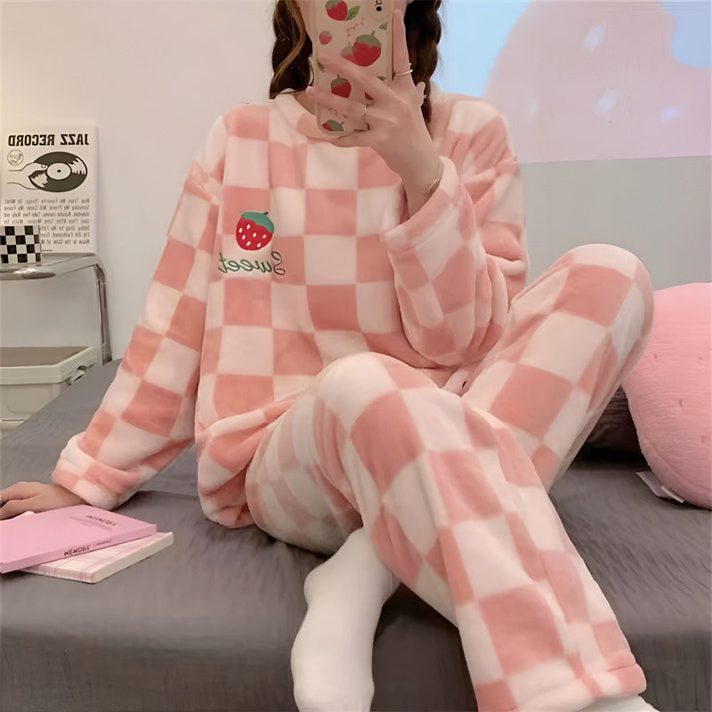 Pijama Peluche Largo Plus Abrigados Varios Diseños Y Colores