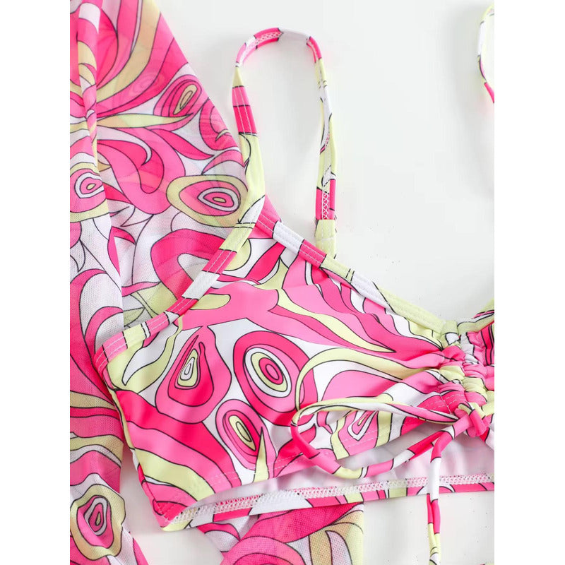 Bikini Malla 3 Piezas Tankini Short Soutien Camisa Uniteduy