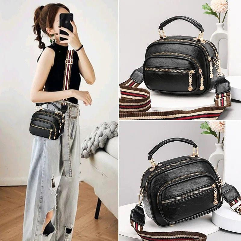 Cartera Bandolera En Pu Con Correa Desmontable Doble Uso