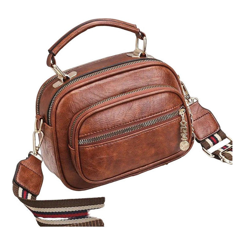 Cartera Bandolera En Pu Con Correa Desmontable Doble Uso