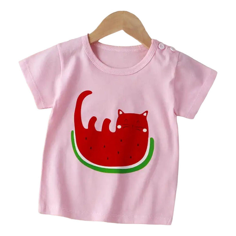 Remeras Manga Corta Algodon Bebes Y Niños Varios Diseños