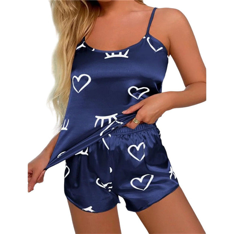 Pijama Short Y Musculosa De Seda Uniteduy