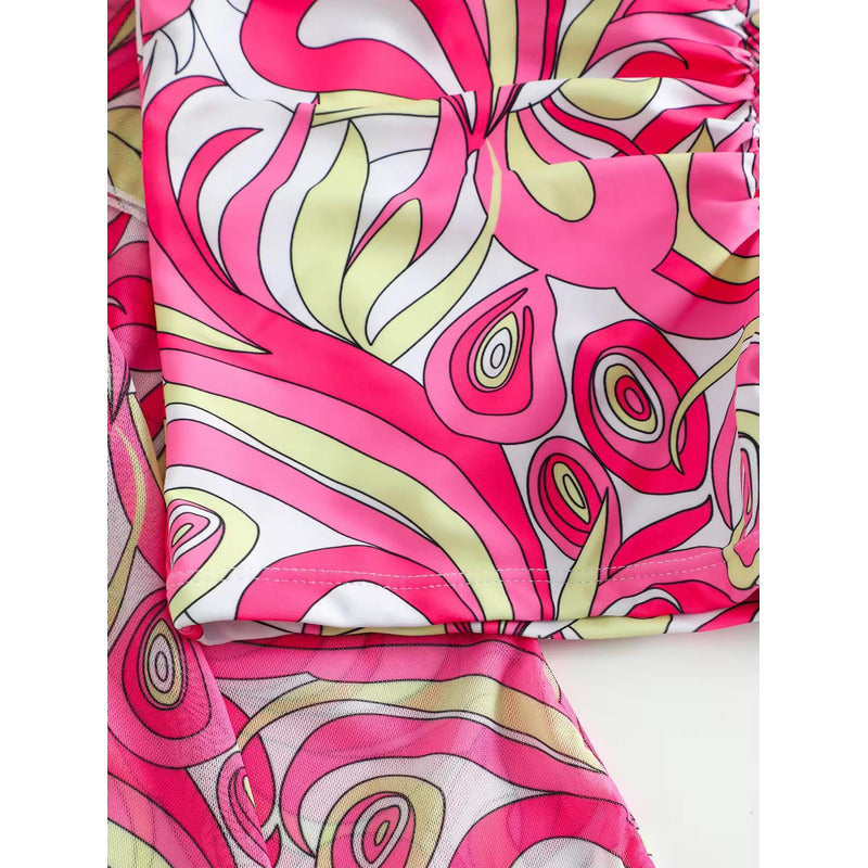 Bikini Malla 3 Piezas Tankini Short Soutien Camisa Uniteduy
