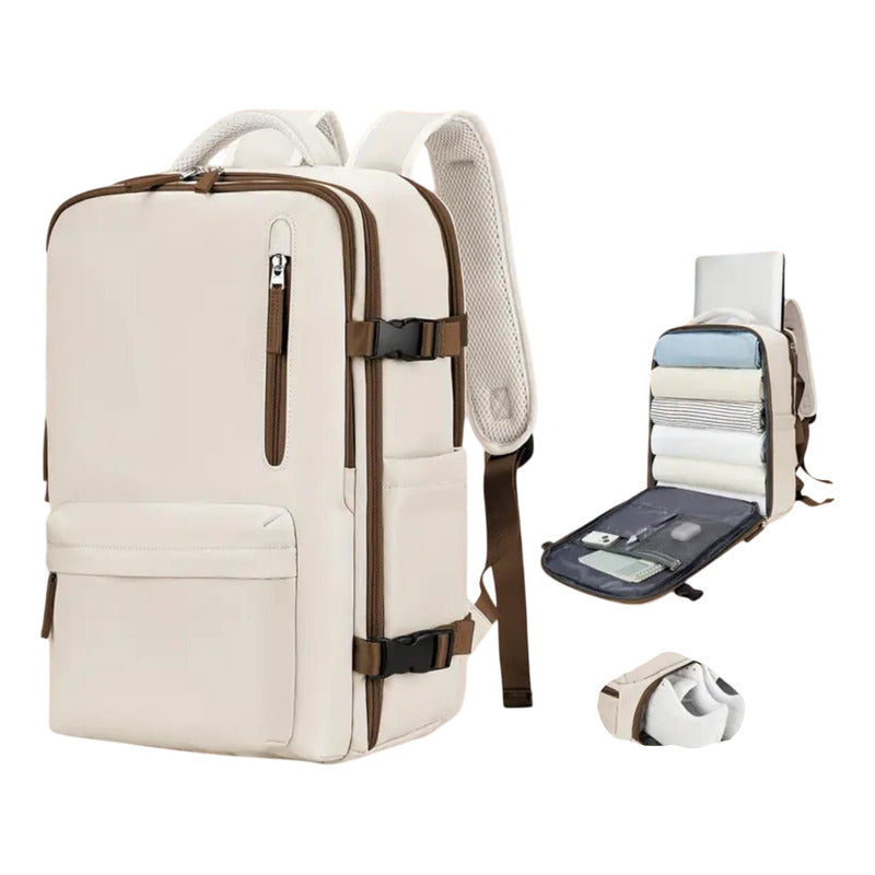 Mochila Viaje Grande Con Usb Varias Reparticiones Uniteduy