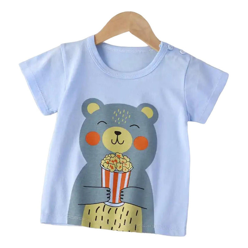 Remeras Manga Corta Algodon Bebes Y Niños Varios Diseños
