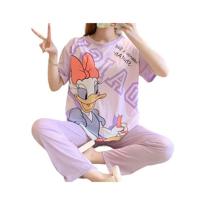 Pijama Pantalon Y Remera Stitch Minnie Donald Daisy Mickey