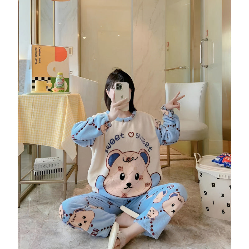 Pijama Peluche Largo De Dama Varios Diseños Talle Único