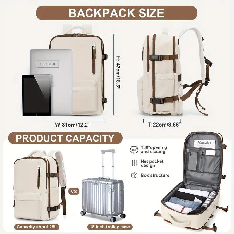 Mochila Viaje Grande Con Usb Varias Reparticiones Uniteduy