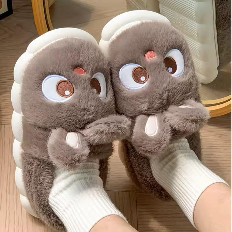 Pantufla Conejo Peludas Con Suela De Goma Varios Colores
