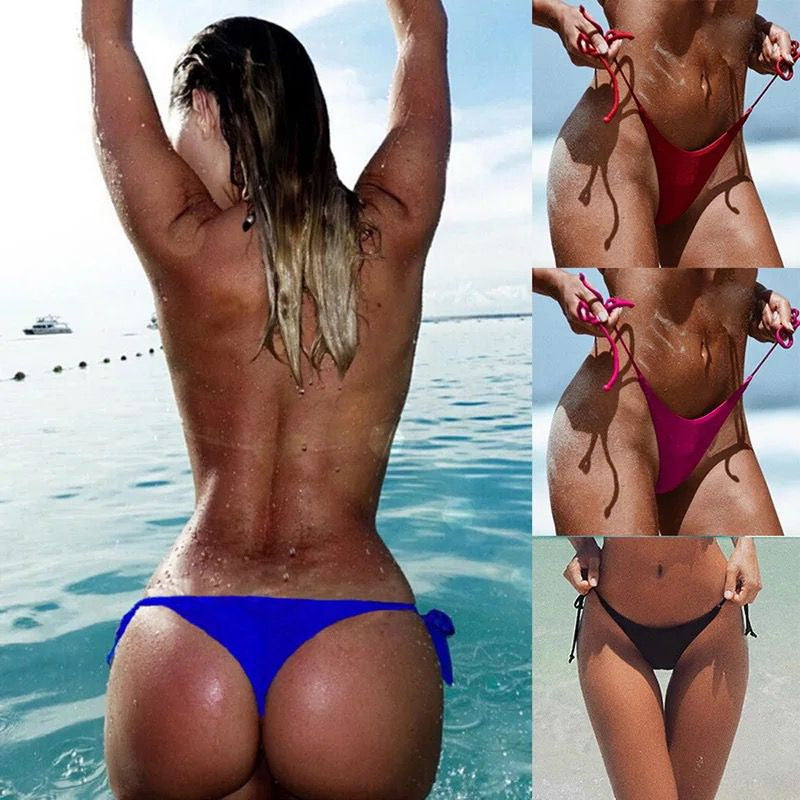 Bikini Colaless Con Tiritas Ajustables Malla Varios Colores