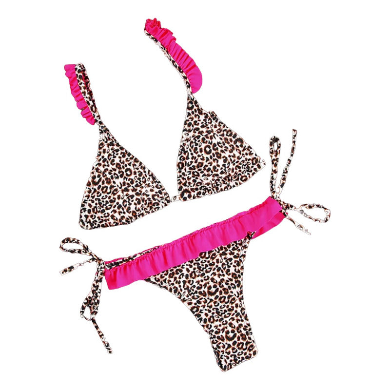 Uniteduy! Bikini Pauli! Animal Print Cola Less Atado
