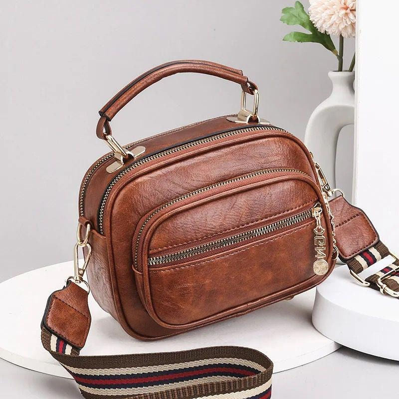 Cartera Bandolera En Pu Con Correa Desmontable Doble Uso