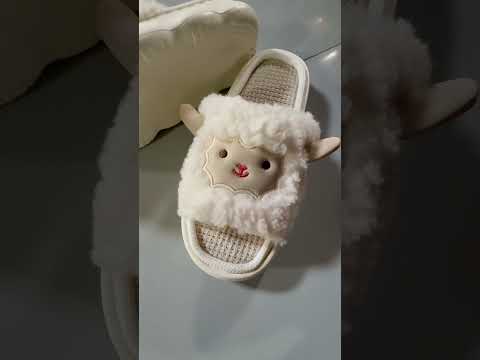 Pantuflas Oveja Peluche Abierta Sin Talon Suela De Goma